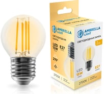 Лампа светодиодная Ambrella Light Filament LED G45 15W E27 2700K 220-240V 451523