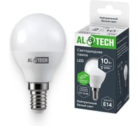 Лампочка светодиодная ALTECH LED G45-10W-840-Е14 10Вт шарик нейтральный белый свет 4673758070982