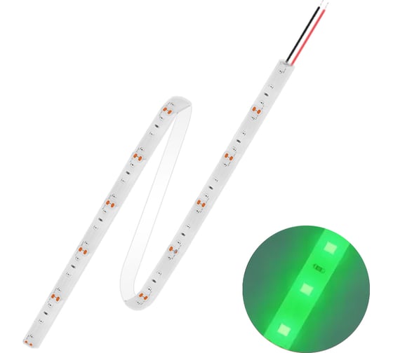 Светодиодная лента FL-LED FL-Strip 2835-SW60-G 12W/m GREEN DC-12V IP65 10х5000мм 613615