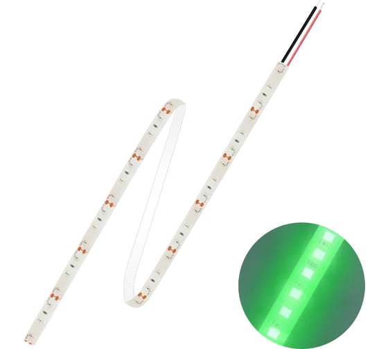 Светодиодная лента FL-LED FL-Strip 2835-S120-G 24W/m GREEN DC-24V IP20 10х5000мм 613806