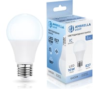 Лампа светодиодная Ambrella Light LED A60 10W IC E27 6400K 175-265V 601006