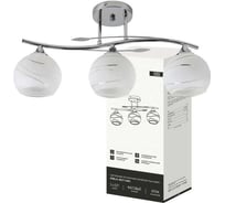 Люстра линейная под лампу IN HOME AURA PERLA-3E27-LWC 3хЕ27 матовый плафон, хром 4690612064543