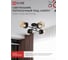 Люстра поворотная под лампу IN HOME AURA TESO-4E27ST-BL 4хЕ27 янтарные плафоны, черный корпус 4690612063553 6
