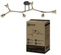 Люстра под лампу IN HOME LOFT ARM-6E27-BLT 6хЕ27 черный, латунь 4690612065151