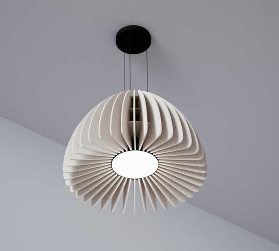 Светильник светодиодный подвесной Modaline ROUND BELL60 АГАТ (600x600x370мм, 11-18Вт, 3000К, белый) MLPRB60W23 1