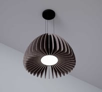 Светильник светодиодный подвесной Modaline ROUND BELL60 БАЗАЛЬТ (600x600x370мм, 11-18Вт, 4000К, тёмно-серый) MLPRB900DGR24