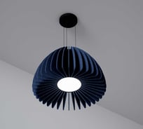 Светильник светодиодный подвесной Modaline ROUND BELL60 АВАНТЮРИН (600x600x370мм, 11-18Вт, 3000К, тёмно-синий) MLPRB60DBL23