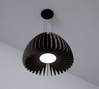 Светильник светодиодный подвесной Modaline ROUND BELL60 ПИРИТ (600x600x370мм, 11-18Вт, 3000К, коричневый) MLPRB60BR23