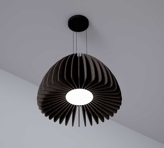 Светильник светодиодный подвесной Modaline ROUND BELL60 ПИРИТ (600x600x370мм, 11-18Вт, 3000К, коричневый) MLPRB60BR23 1