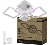 Светильник светодиодный IN HOME ELEGANT SPACE-120RGB-WH-BG 120Вт 230В 3000-6500K 8400Лм 530х530х125мм пульт ДУ белый 4690612062327