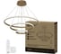 Светильник светодиодный IN HOME ESTETIKA RING-140RC-3GL 140Вт 230В 3000-6500K 600/400/200 1.2м трос пульт ДУ золото 4690612062488 1