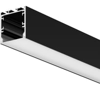 Алюминиевый профиль накладной-подвесной Maytoni 35x35 (черный, 2 м) ALM-3535BT-B-2M 633003