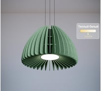 Светильник светодиодный подвесной Modaline ROUND BELL60 НЕФРИТ (600x600x370мм, 11-18Вт, 3000К, светло-зеленый) MLPRB60G23