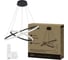 Светильник светодиодный IN HOME ESTETIKA RING-MYSTERY-95RC-2BL 95Вт 3000-6500K 600/400 1.2м трос пульт ДУ черный 4690612062525 1