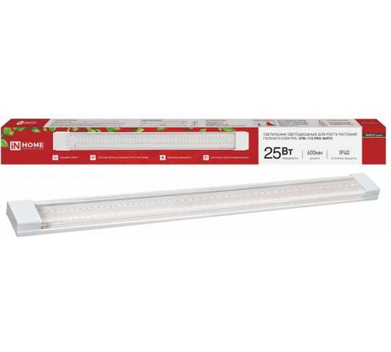 Светильник светодиодный IN HOME СПБ-110 PRO-ФИТО полный спектр 25Вт 600мм IP40 4690612064987 1