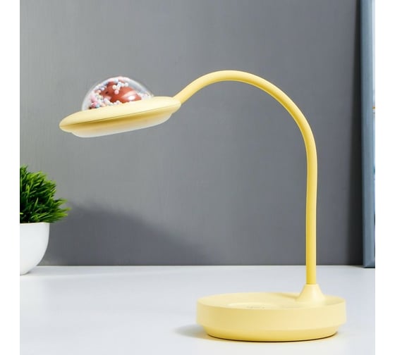 Настольная лампа RISALUX сенсорная 16482/1YL LED 4Вт USB АКБ желтый 11,8х11,8х40 см 5503304
