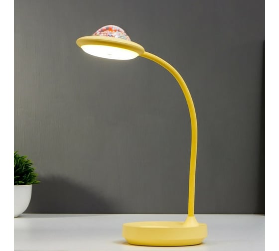 Настольная лампа RISALUX сенсорная 16482/1YL LED 4Вт USB АКБ желтый 11,8х11,8х40 см 5503304