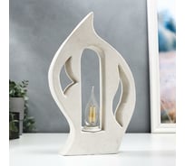 Настольная лампа RISALUX "Пламя" E14 40Вт белый 20х4х32 см 6779526