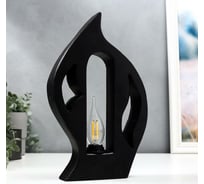 Настольная лампа RISALUX "Пламя" E14 40Вт черный 20х4х32 см 6779528