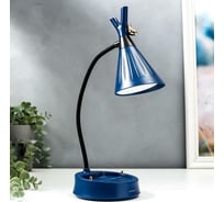 Настольная лампа RISALUX с диммером 16299/1BL LED 4Вт USB АКБ 3000-6000К синий 12,3х12,3х37 см 5448910
