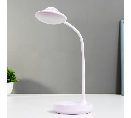 Настольная лампа RISALUX сенсорная 16482/1PR LED 4Вт USB АКБ сиреневый 11,8х11,8х40 см 5503305