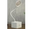 Настольная лампа RISALUX сенсорная 85302/1 18хLED 3Вт диммер USB AKB белый 10х10,5х43 см 4734893 1