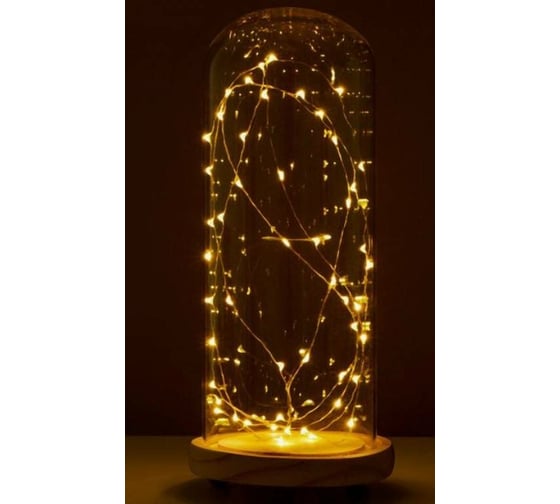 Настольная лампа RISALUX LED Колба с светлячками 3 ААА 27х12х12 см 3000287