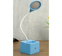 Настольная лампа RISALUX сенсорная 85303/1 18хLED 3Вт диммер USB AKB синий 10х10,5х43 см 4734894