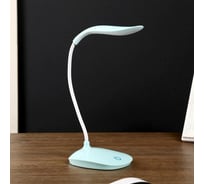 Настольная лампа RISALUX сенсор 3 режима LEDх14 Капля синяя USB 42х12,5х10 см 3679132