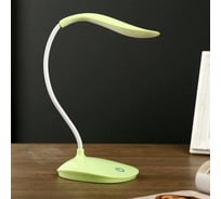 Настольная лампа RISALUX сенсор 3 режима LEDх14 Капля зелёная USB 42х12,5х10 см 3679131