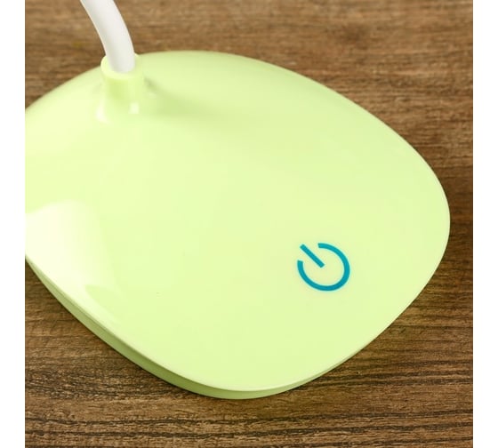 Настольная лампа RISALUX сенсор 3 режима LEDх14 Капля зелёная USB 42х12,5х10 см 3679131