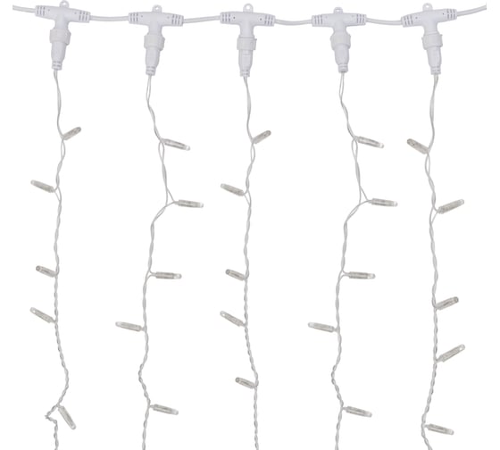 Гирлянда Neon-Night Занавес, 2х9м, 1200 LED, белый, прозрачный ПВХ, IP65, мерцание, 230В, нужен блок 303-500-1 235-695 1