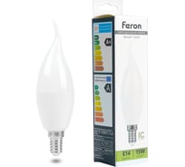 Лампа светодиодная FERON LB-980 свеча на ветру, E14, 15W, 175-265V, 4000K 52075