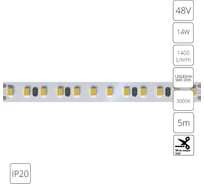 Светодиодная лента ARTE LAMP 48В 14Вт/м 1400Лм/м 3000К 90 10мм SMD283 A4812010-05-3K