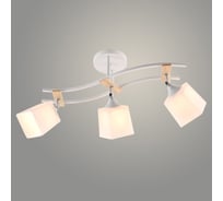 Люстра Росток XA1586/3 WH+CR+WOOD белый/хром 3х60W E27 d660 h300, HN23 988372857