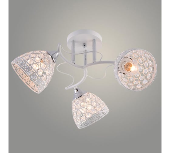 Люстра РОСТОК XA1636B/3 WH+CR белый/хром 3х60W E27 d520 h250, HN25 988391343 1