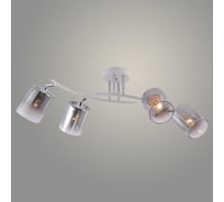 Люстра РОСТОК XA1682/4 WH+WOOD белый 4х60W E27 d840 h270, HN25 988391406