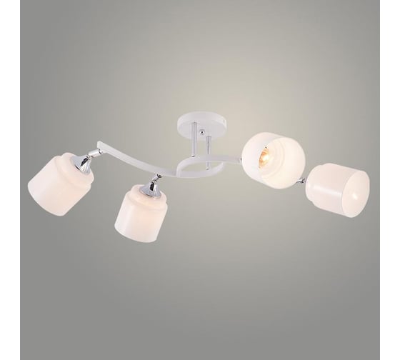 Люстра РОСТОК XA1714/4 WH+CR белый/хром 4х60W E27 d780 h260, HN25 988391430 1