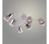 Люстра РОСТОК XA1682/6 WH+WOOD белый 6х60W E27 d850 h270, HN25 988391407