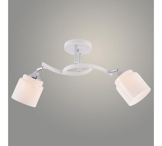 Люстра РОСТОК XA1714/2 WH+CR белый/хром 2х60W E27 d600 h260, HN25 988391428 1