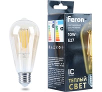 Лампа светодиодная FERON (10W) 230V E272700K ST64, LB-64 52165