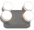 Спот на основании General Lighting Systems под 4 лампы GX53, серия Вихрь, GWL-4GX53-M-IP20, цвет графит 662025 1