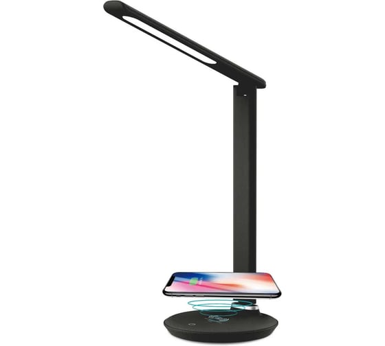 Лампа настольная светодиодная SVih с беспроводной зарядкой для телефона черная 8Вт 330Лм HC-A923BK