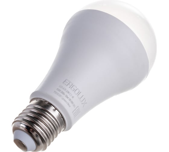 Светодиодная лампа Ergolux LED-A70-30W-E27-4K ЛОН, 30Вт, E27, 4500K 180-240В 14229