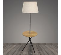Торшер со столиком Светиль 8002 BK черный/бежевый абажур 1x40W E27 h1600, BTH 988399023
