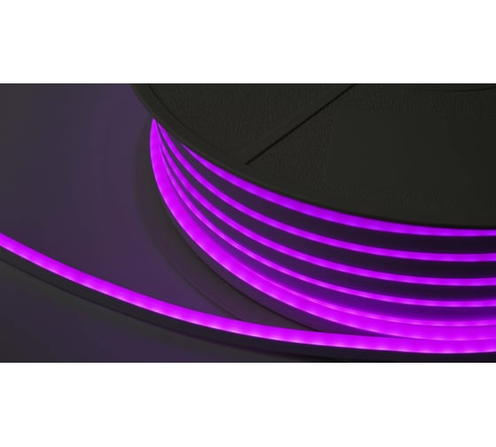 Неон тонкий DIAMOND LED 12V, (5 п.м.) пурпурный NEON-6X12-SIL-DC12-PURPLE-10mm-MEN 1