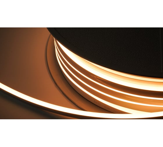 Неон тонкий DIAMOND LED 12V, (5 п.м.) теплый белый NEON-6X12-SIL-DC12-WARM WHITE-10mm-MEN 1