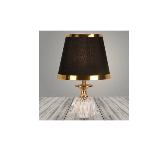 Настольная лампа Росток 121343 CL+GD золото/кофе абажур h380 1х40W E27, DIY23 988032928 1