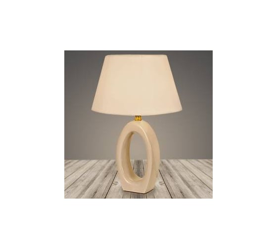 Настольная лампа Росток 18336 BG бежевый/бежевый абажур h400 1х60W E27, DIY22 988017909 1