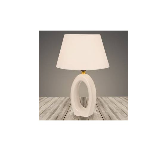 Настольная лампа Росток 18334 WT белый/белый абажур h400 1х60W E27, DIY22 988017907 1